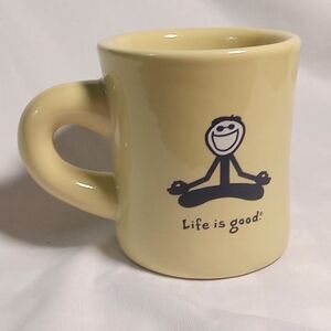 Life is Good meditation graphic mug